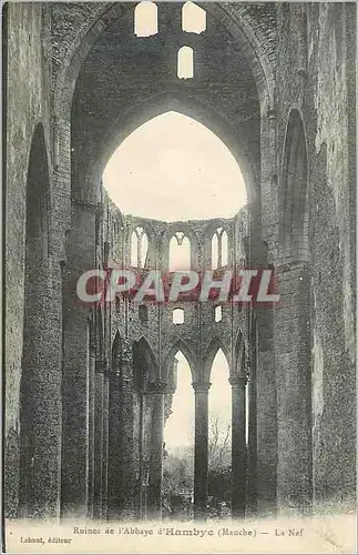 Cartes postales Ruines de l Abbaye d Hambye Manche La Nef