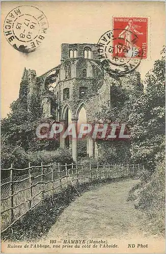 Cartes postales Hambye Manche Ruines de l Abbaye vue prise du Cote de l Abside