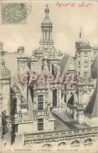 Ansichtskarte AK Chambord Le Chateau Detail sur les toits