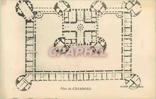 Cartes postales Plan de Chambord