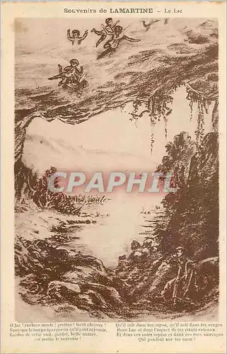 Cartes postales Souvenir de Lamartine Le Lac
