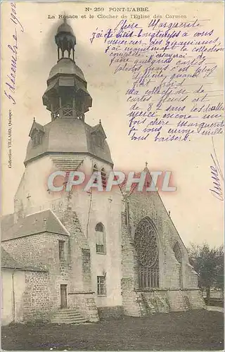 Cartes postales Pont l Abbe La Rosace et le Clocher de l Eglise Des Carmes