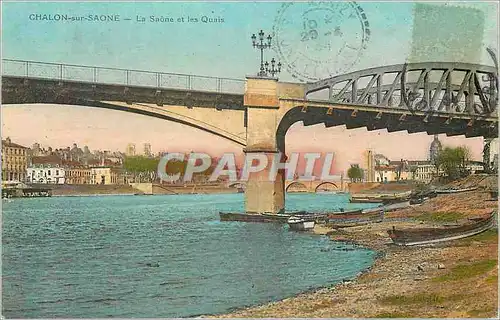 Cartes postales Chalon sur Saone La Saone et les Quais