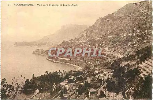 Ansichtskarte AK Roquebrune Vue vers Monaco et Monte Carlo