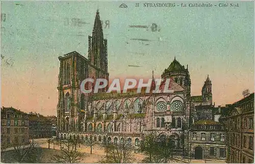 Ansichtskarte AK Strasbourg La Cathedrale Cote Sud