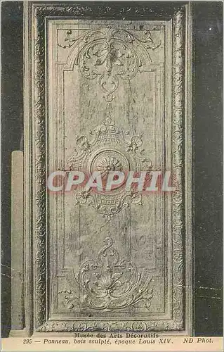 Cartes postales Musee des Arts decoratifs Panneau bois sculpte epoque Louis XIV