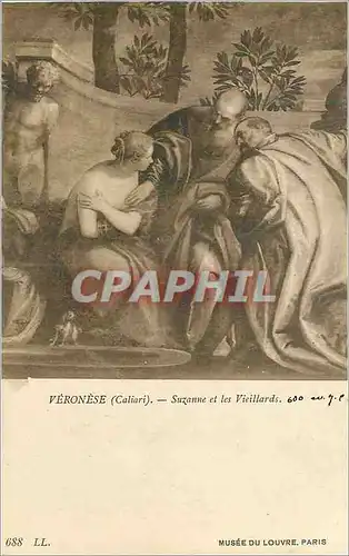 Ansichtskarte AK Musee du Louvre Paris Veronese Caliari Suzanne et les Vieillards