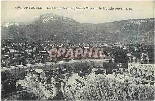 Cartes postales Grenoble Le Jardin des Daupins Vue sur le  Moucherotte