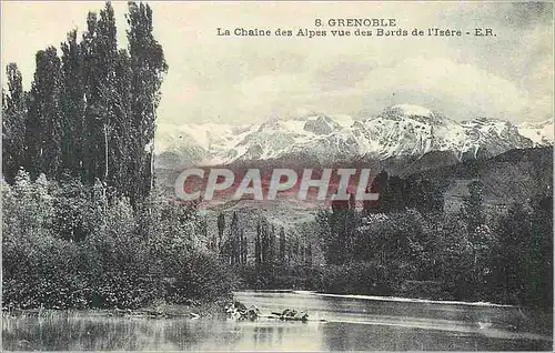 Cartes postales Grenoble La Chaine des Alpes vue des Bords de l Isere