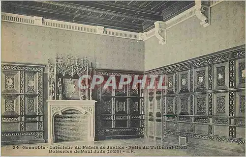 Cartes postales Grenoble Interieur du Palais de Justice Salle du Tribunal Civil