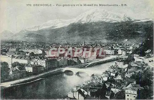 Cartes postales Grenoble Vue generale et le Massif du Moucherotte