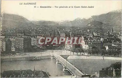 Ansichtskarte AK Grenoble Vie generale et le Cours Saint Andre