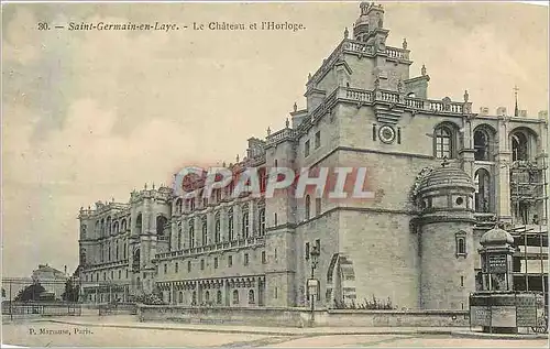 Cartes postales Saint Germain en Laye Le Chateau et l Horloge
