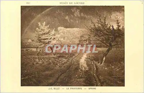 Cartes postales Musee du Louvre JF Millet Le Printemps