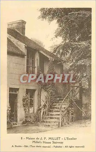 Ansichtskarte AK Maison de JF Millet L Escalier