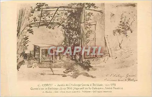 Cartes postales Corot Jardin d l Auberge