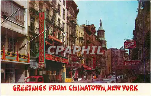 Moderne Karte Motti Street in the heart of Chinatown New York City Chine China