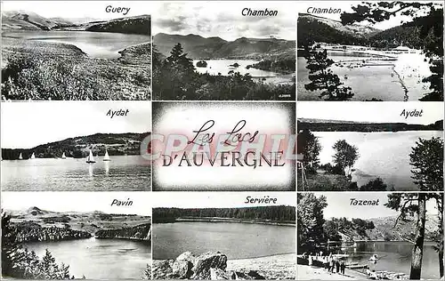 Moderne Karte Souvenir d Auvergne Ses Lacs  Guery Chambon Aydat Pavin Serviere Tazenat