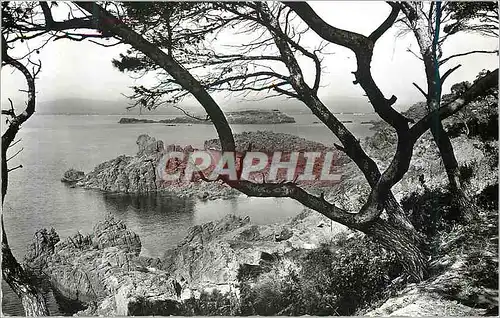 Moderne Karte Boulouris La baie et les rochers de Santa Lucia