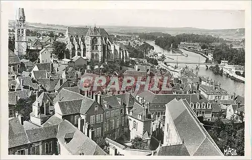 Moderne Karte Auxerre Vue generale