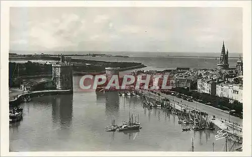 Moderne Karte La Rochelle Panorama de l entree du Port La Tour St Nicolas et la tour de la Chaine Bateaux