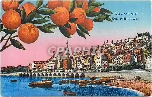 Cartes postales Souvenir de Menton