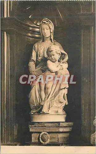 Cartes postales Bruges Eglise Notre Dame La Vierge et l enfant par Michel Ange