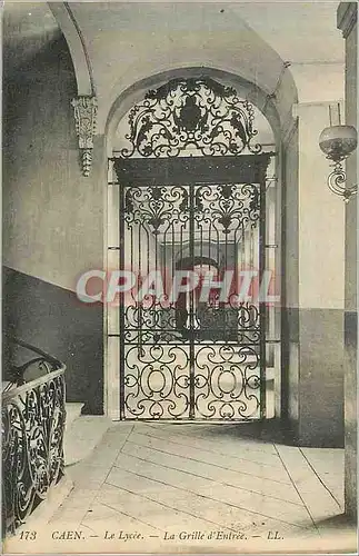 Cartes postales Caen Le Lycee La Grille d Entree