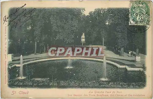 Ansichtskarte AK St Cloud Les Grandes Eaux du Parc Les Bassins des Trois Bouillons