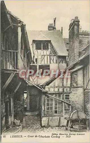 Cartes postales Lisieux Cour de Charlotte Corday
