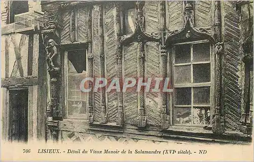 Cartes postales Lisieux Detail du Vieux Manoir de la Salamandre