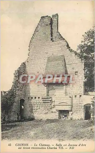 Ansichtskarte AK Chinon Le Chateau Salle on Jeanne d Arc