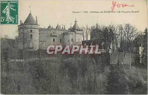Cartes postales Yonne Chateau de Chastellux Facade Ouest