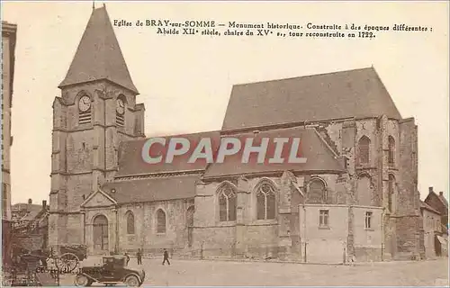 Cartes postales Eglis de Bray sur Somme Monument historique