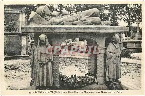 Cartes postales St Pol de Leon Finistere Cimetiere Le Monument aux Morts pour la Patrie
