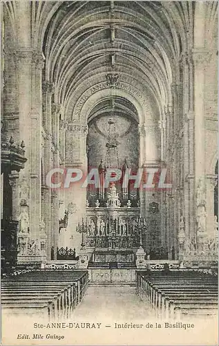 Cartes postales Ste Anne d Auray Interieure de la Basilique