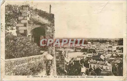 Cartes postales Dreux E et L Vue prise des Remparts du vieux Chateau