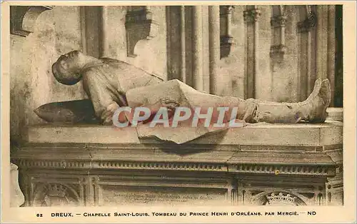 Cartes postales Dreux Chapelle Saint Louis Tombeau du Prince Henri d Orleans par Mercie