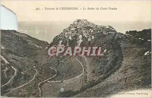 Ansichtskarte AK Environs de Cherbourg Le Rocher du Castel Vendon