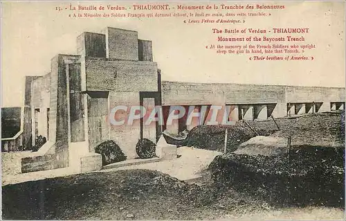 Cartes postales Thiaumont Monument de la Tranchee des Baionnettes Militaria