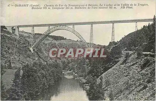 Cartes postales Garabit Cantal Chemin de Fer Neussargues a Beziers