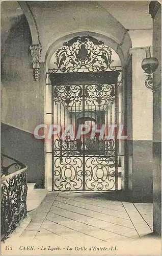Cartes postales Caen Le Lycee La Grille d Entree