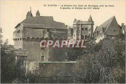 Cartes postales Nantes Le Chateau des Ducs de Bretagne pris du Nord