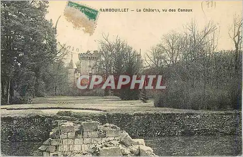 Ansichtskarte AK Rambouillet Le Chateau vu des Canaux