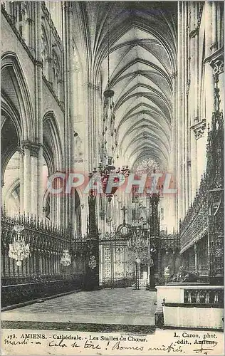 Ansichtskarte AK Amiens Cathedrale Les Stalles du Choeur