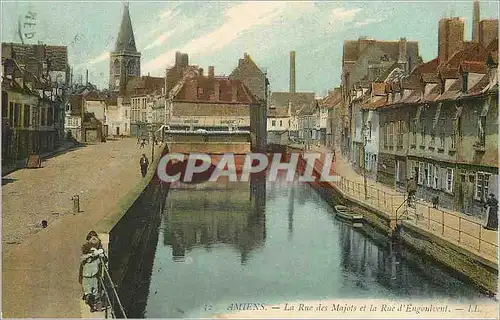 Ansichtskarte AK Amiens La Rue des Majots et la Rue d Engoulment