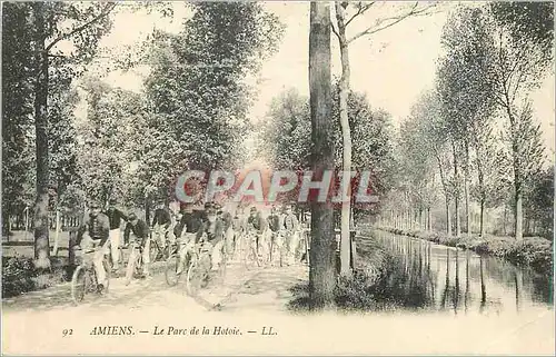 Cartes postales Amiens Le Parc de la Hotoie Cycle Velo Militaria