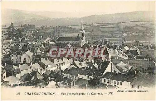 Ansichtskarte AK Chateau Chinon Vue generale prise du Chateau