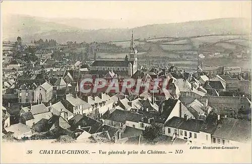 Cartes postales Chateau Chinon Vue generale prise du Chateau