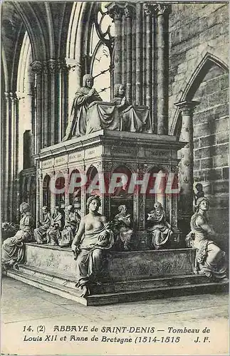 Cartes postales Abbaye de Saint Denis Tombeau de Louis XII et Anne de Bretagne